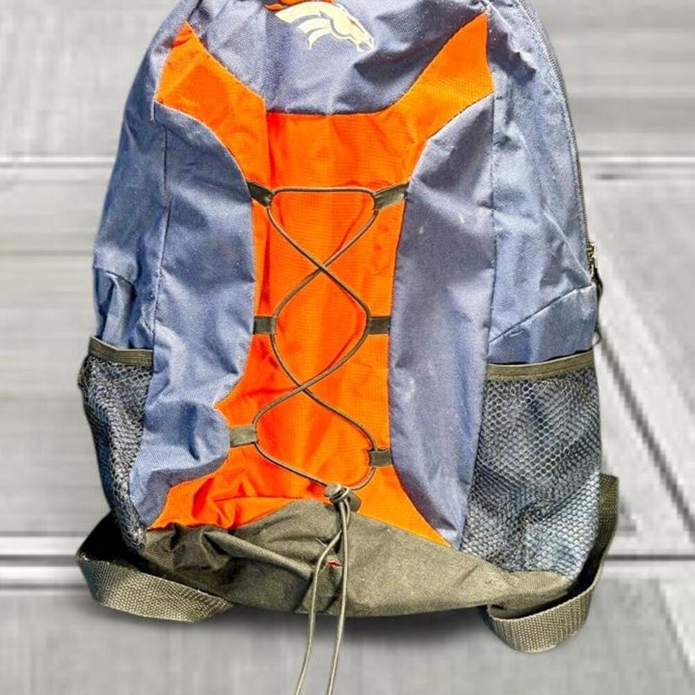 🚨 FOCO Denver Broncos Navy Blue & Orange Bungee Backpack NFL Official 🏈
